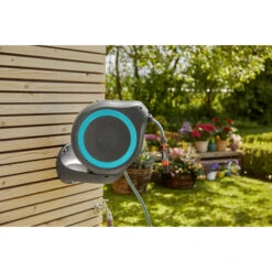 Gardena Wandslangenbox Roll-up 20 Meter Grijs Blauw -Gardena Winkel 123 44