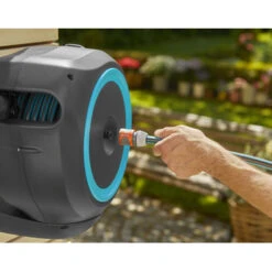 Gardena Wandslangenbox Roll-up 20 Meter Grijs Blauw -Gardena Winkel 123 46