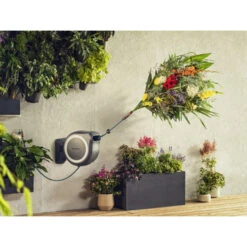 Gardena Wandslangenbox Roll Up 25m Grijs/wit Incl. Tuinspuit -Gardena Winkel 123 72